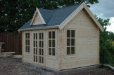 Domek ogrodowy drewniany CLOCKHOUSE (34+34 mm, z izolacją), 4x3 m, 12 m² customer 2