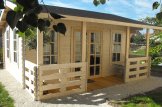 Domek ogrodowy drewniany ROYAL (44 + 44 mm, z izolacją PLUS), 5x5 m, 25 m² customer 1