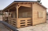 Domek letniskowy drewniany AMELIA (66 mm), 9x6 m, 32 m² - z tarasem 20 m² customer 3