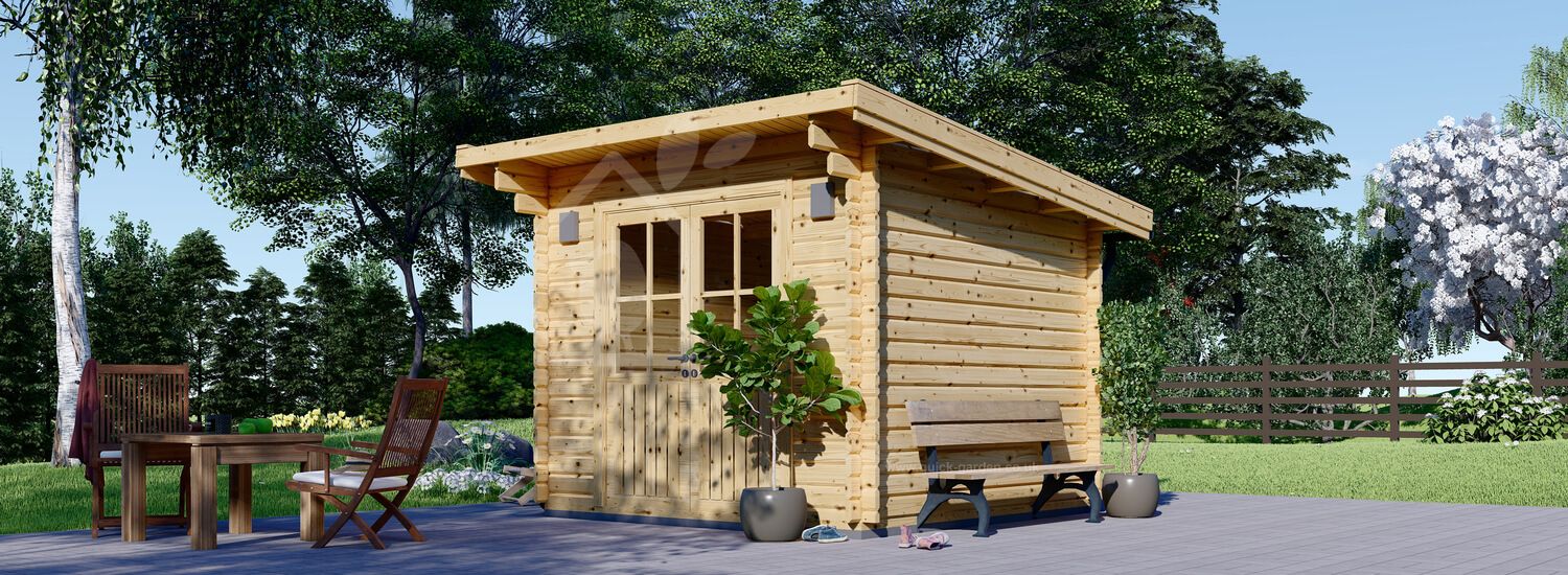 Domek ogrodowy drewniany MALTA (34 mm), 3x3 m, 9 m² visualization 1