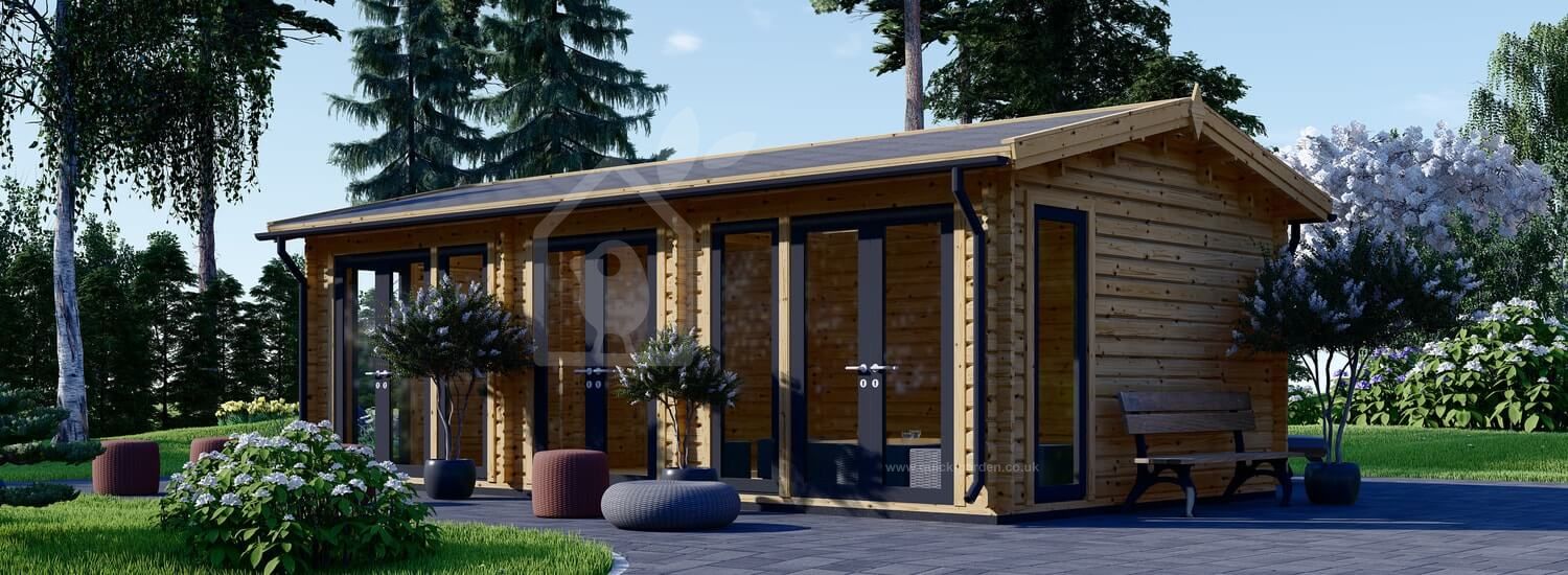 Domek letniskowy drewniany MARION (34 mm) 7,5 x 4 m, 30 m² visualization 1
