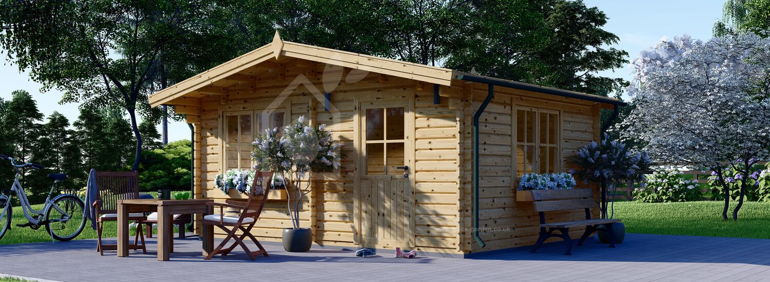 Domek ogrodowy drewniany DREUX (66 mm), 5x4 m, 20 m² visualization 1