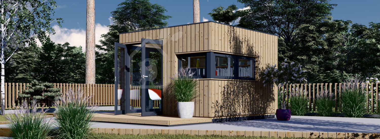 Domek ogrodowy drewniany PREMIUM L (44 mm + elewacja, z izolacją PLUS), 3x3 m, 9 m² visualization 1