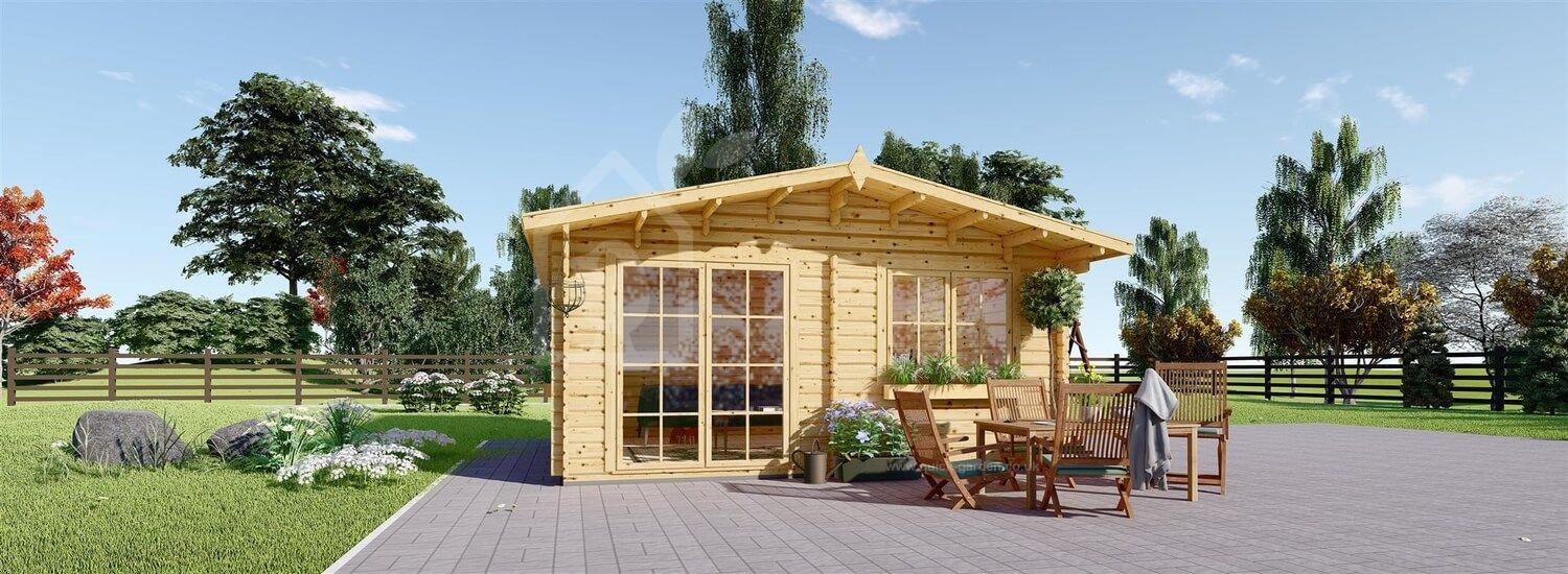 Domek ogrodowy drewniany WISSOUS (34 mm), 5x4 m, 20 m² visualization 1