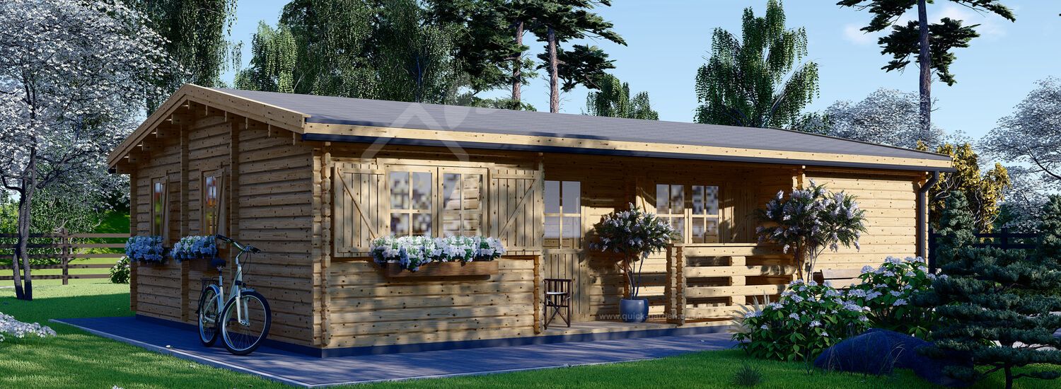 Dom drewniany letniskowy UZES (66 mm), 70 m² visualization 1
