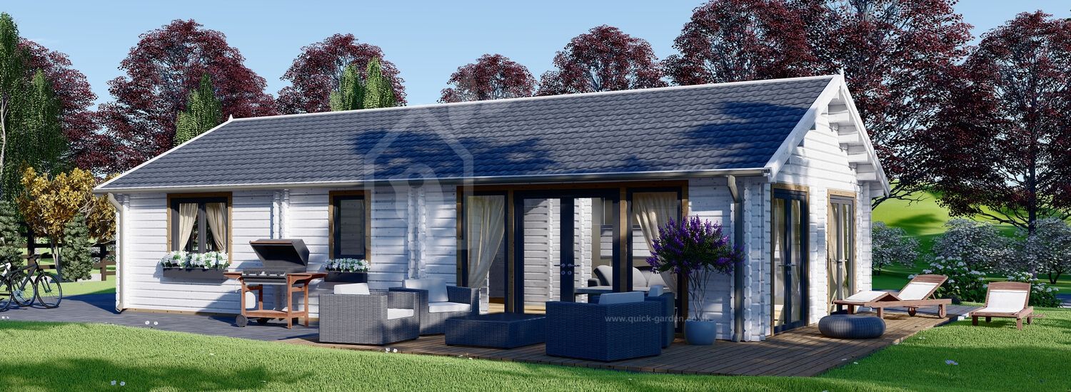 Dom drewniany letniskowy ANICA (44+44 mm), 71 m² visualization 1