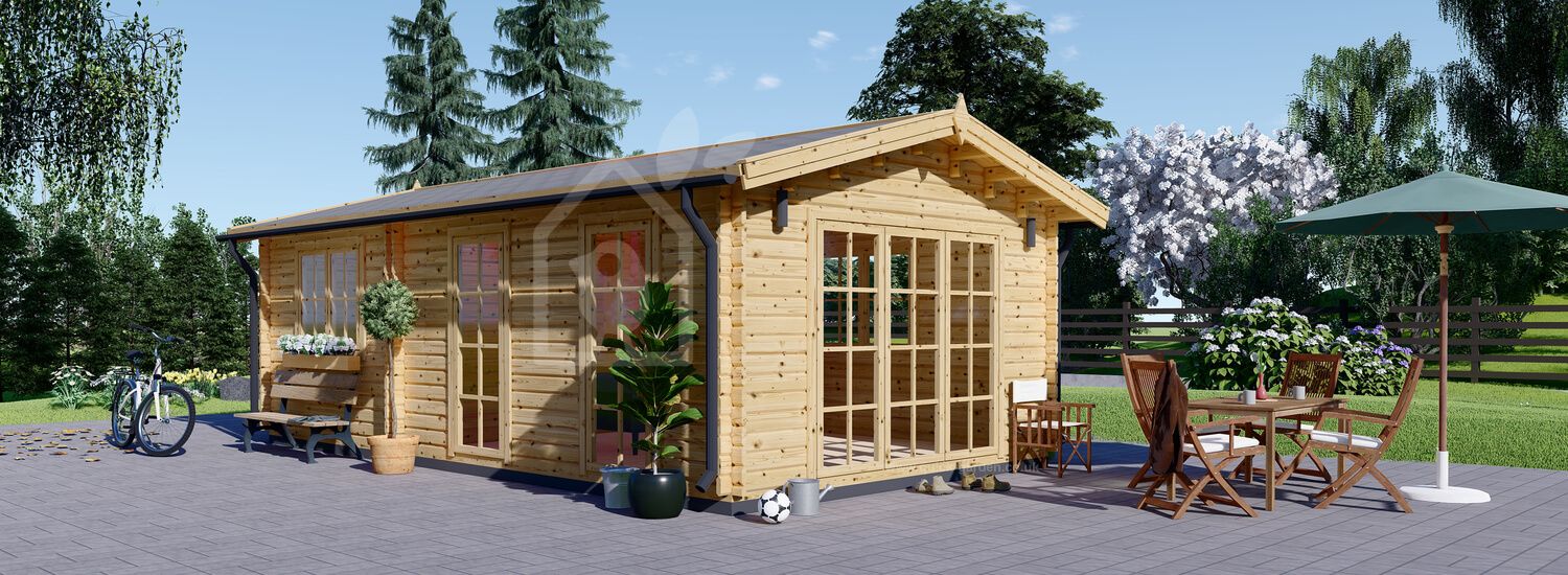 Domek letniskowy całoroczny MAX (44+44 mm, z izolacją PLUS), 32 m² visualization 1