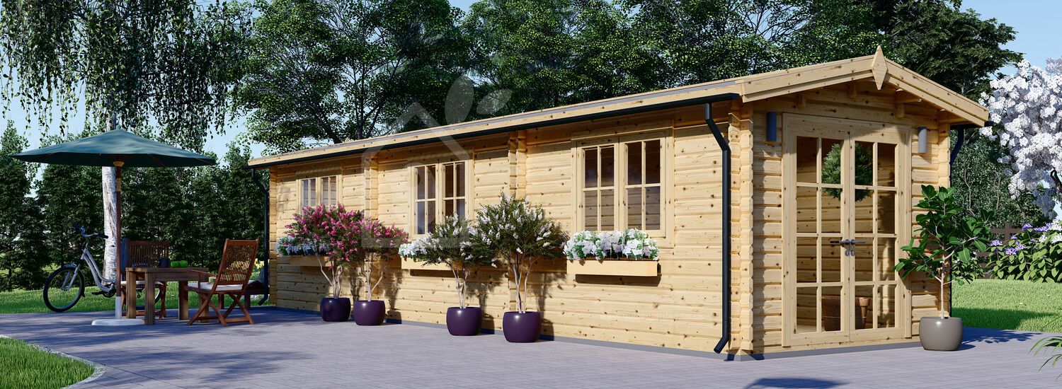 Domek ogrodowy drewniany STRONGHOLD (34 mm), 3x10 m, 30 m² visualization 1