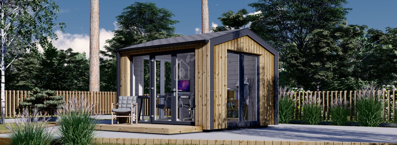 Domek ogrodowy drewniany EMMY (34 mm + elewacja), 3x3 m, 9 m² visualization 1