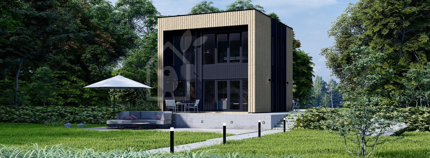 Dom drewniany letniskowy KAYA 4 (44 mm + elewacja), 64 m² visualization 1