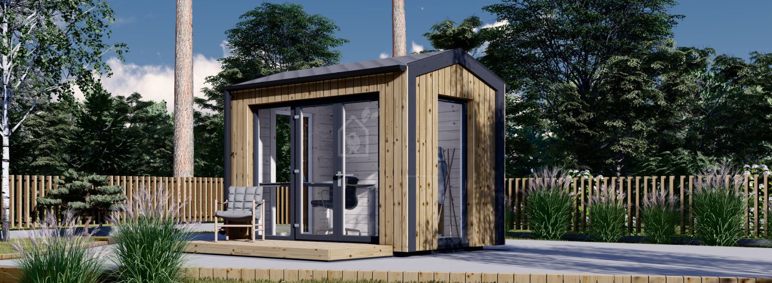 Domek ogrodowy drewniany EMMY (34 mm + elewacja), 3x2 m, 6 m² visualization 1