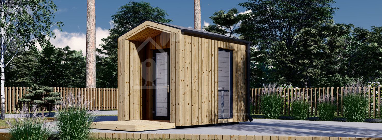 Domek ogrodowy drewniany PIA (34 mm + elewacja), 2x2 m, 4 m² visualization 1