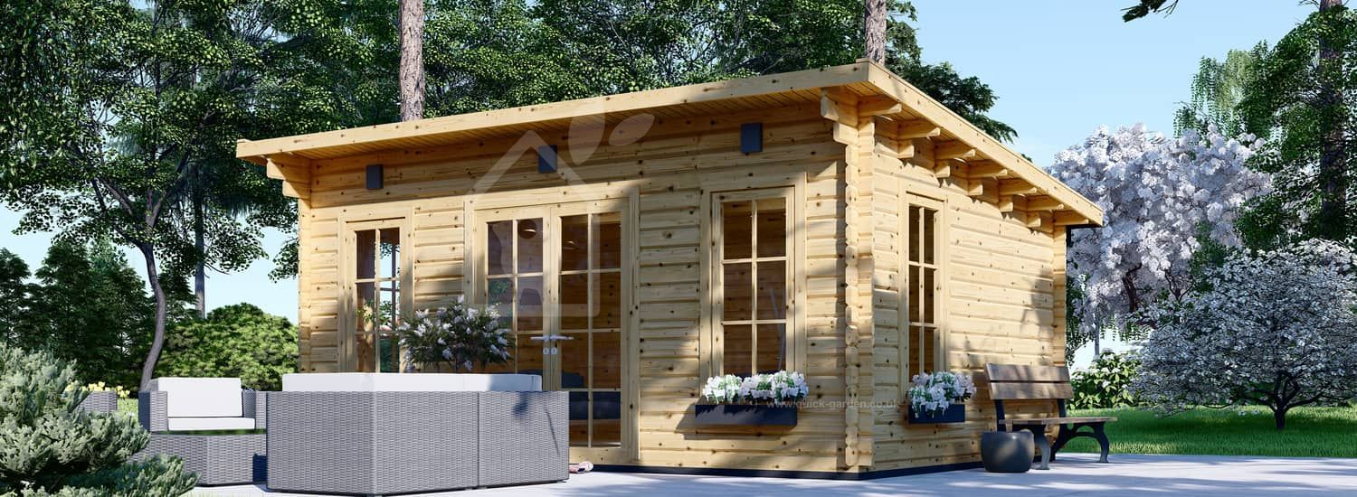 Domek ogrodowy drewniany ESSEX (44 mm), 5x4 m, 20 m² visualization 1