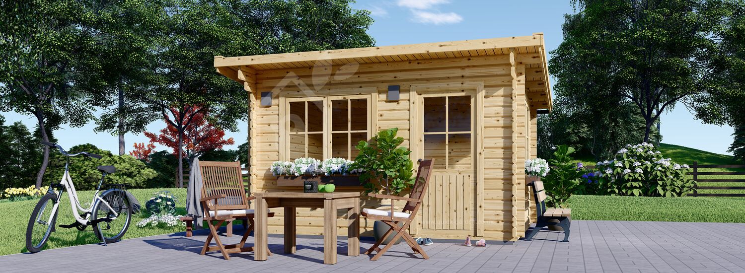 Domek ogrodowy drewniany DREUX F (44 mm), 4x3 m, 12 m² visualization 1