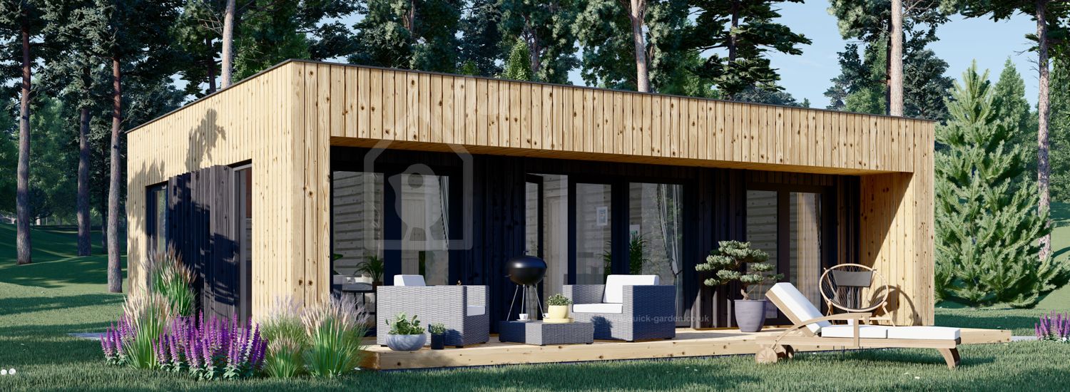 Dom drewniany letniskowy KAYA 1 (44 mm + elewacja), 48 m² visualization 1