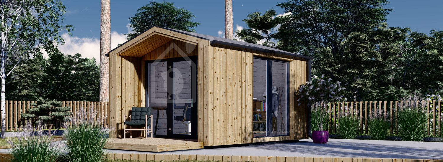 Domek ogrodowy drewniany PIA (34 mm + elewacja, z izolacją), 3x3 m, 9 m² visualization 1