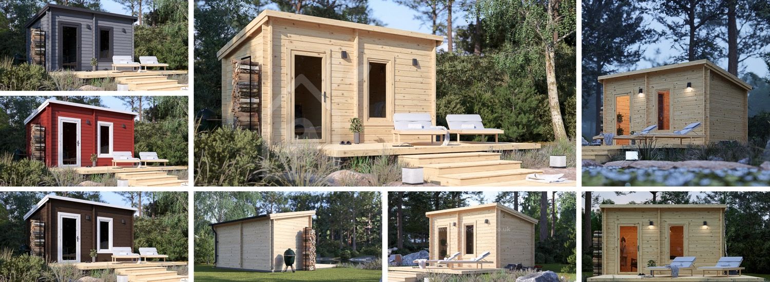 Sauna ogrodowa zewnętrzna VIGOR (44 mm), 4.5x2.5 m, 4.9 m² visualization 1