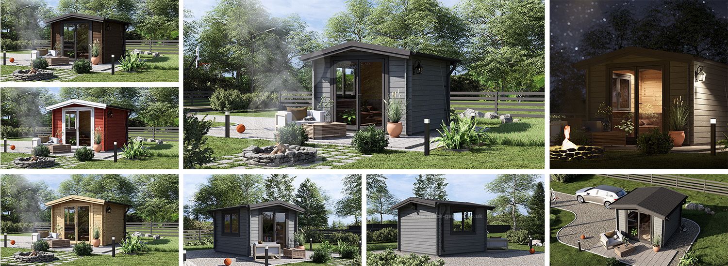 Domek ogrodowy drewniany ADAM (44 mm), 3x3 m, 9 m² visualization 1