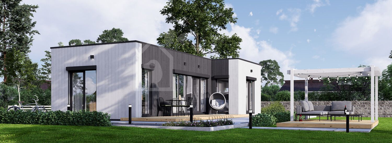 Dom drewniany całoroczny - mieszkalny LUCIA 2 PV (z izolacją, WT2021), 50 m² visualization 1