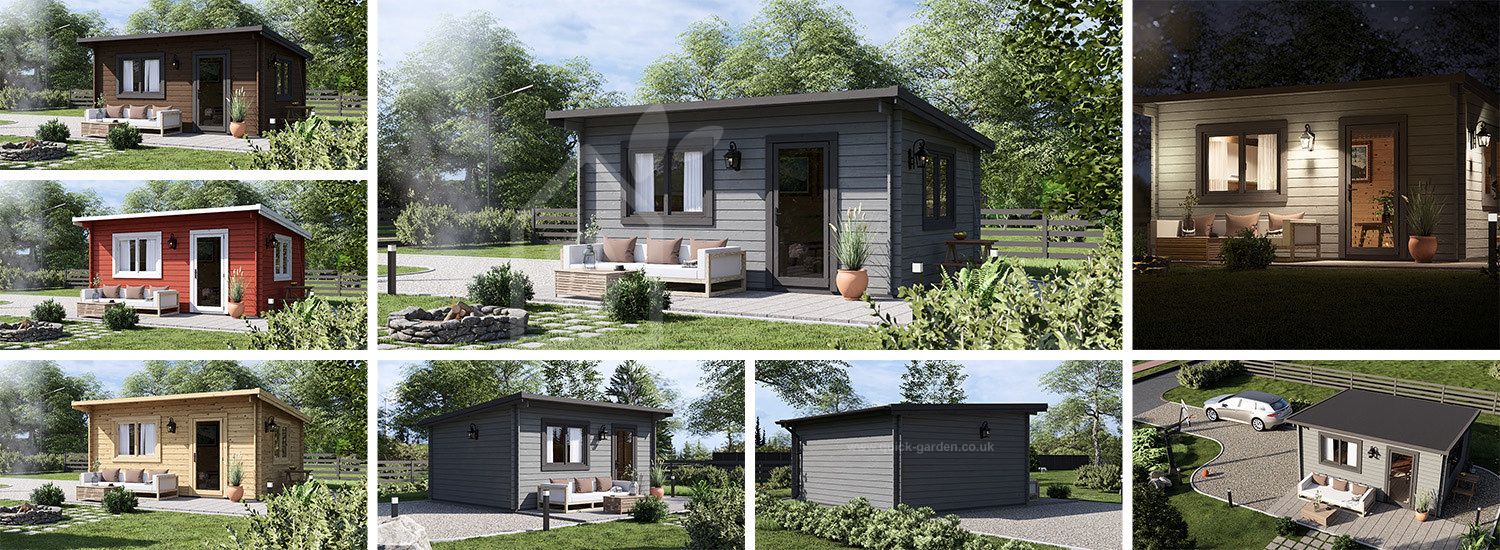 Domek ogrodowy drewniany DREUX F (34 mm), 5x4 m, 18 m² visualization 1