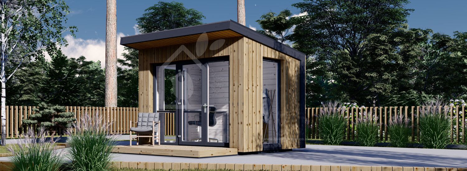 Domek ogrodowy drewniany EVELIN (34 mm + elewacja), 3x2 m, 6 m² visualization 1