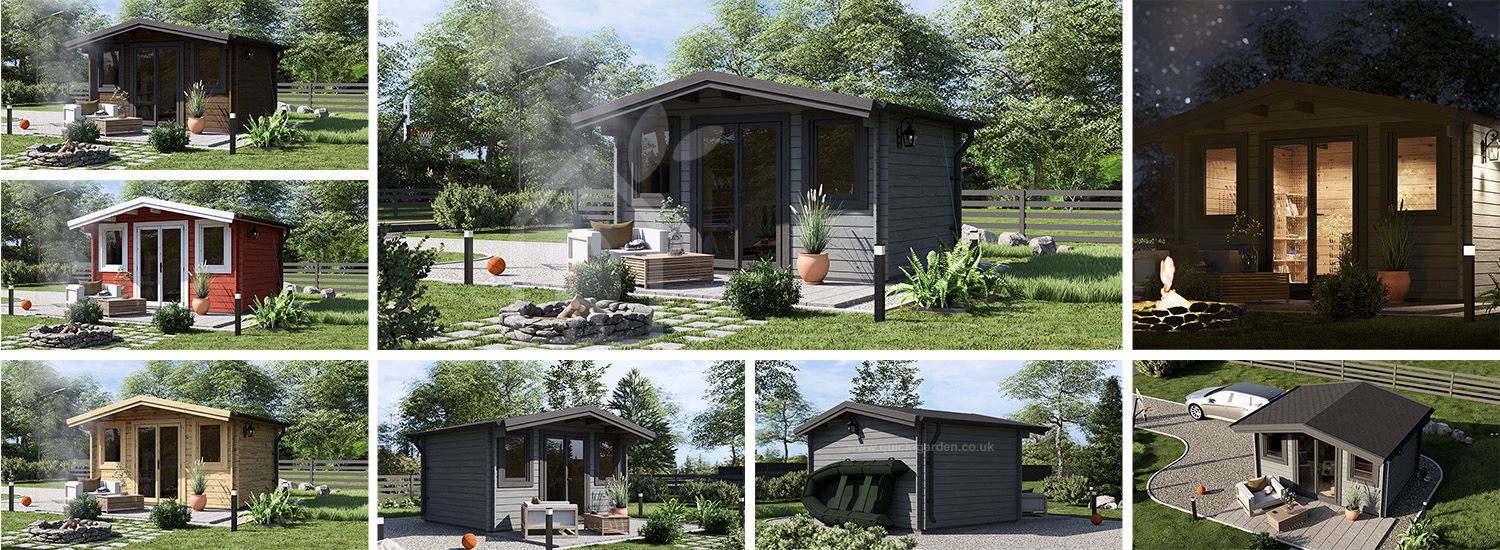 Domek ogrodowy drewniany OLYMP (34 mm), 4x3 m, 12 m² visualization 1