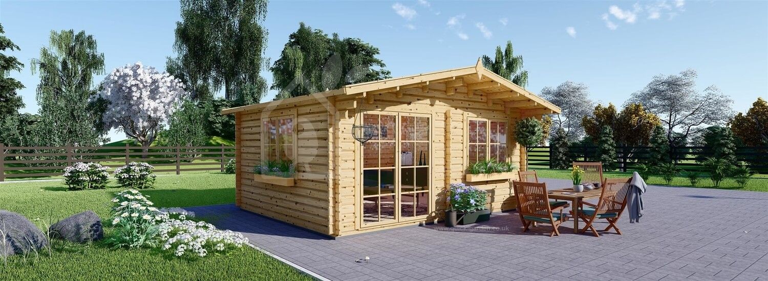 Domek ogrodowy drewniany WISSOUS (44 mm), 5x6 m, 30 m² visualization 1