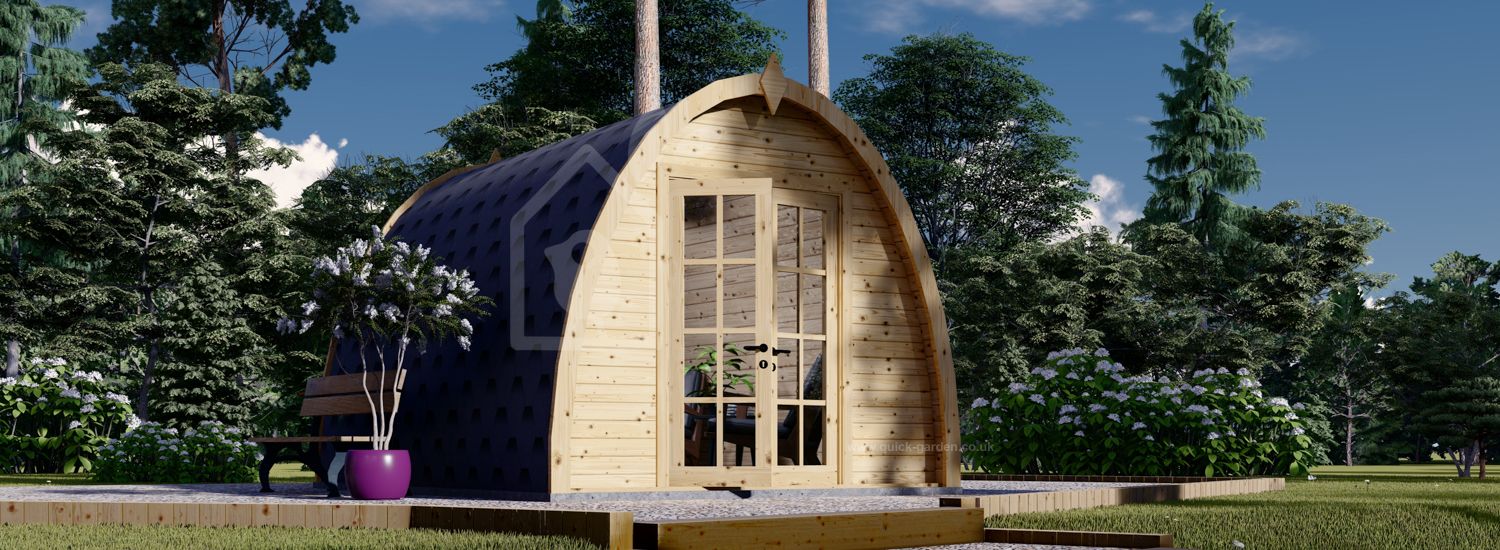 Domek ogrodowy drewniany BRETA (28 mm), 3x4 m, 12 m² visualization 1