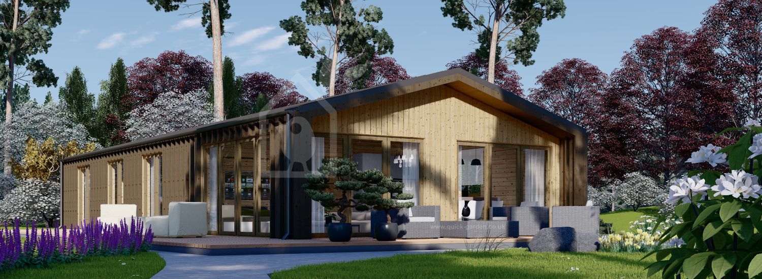 Dom drewniany letniskowy ROBERTA (44 mm + elewacja), 96 m² visualization 1