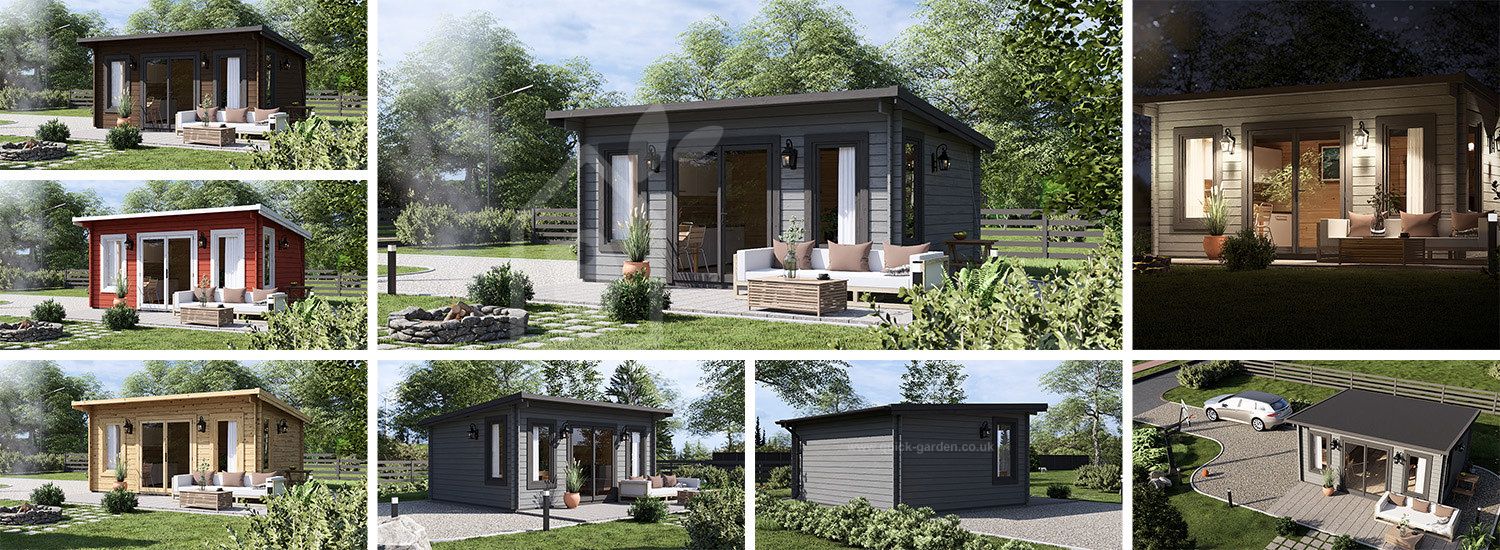 Domek ogrodowy drewniany ESSEX (34 mm), 5x4 m, 18 m² visualization 1