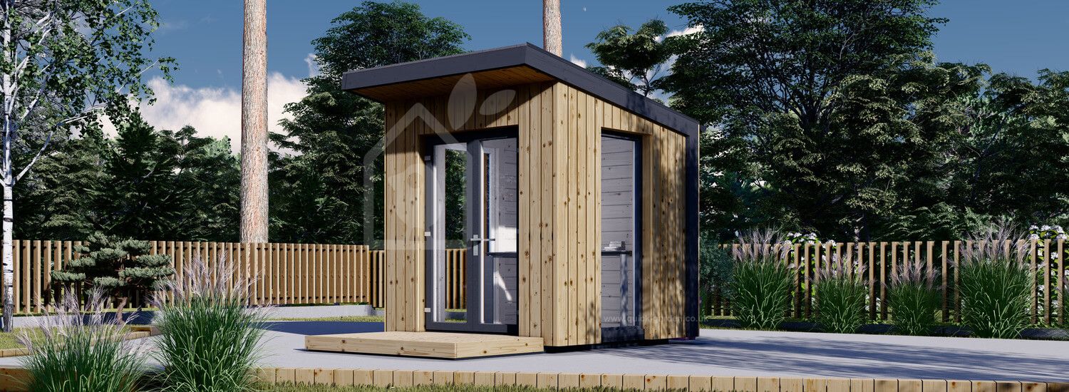 Domek ogrodowy drewniany EVELIN (34 mm + elewacja), 2x2 m, 4 m² visualization 1