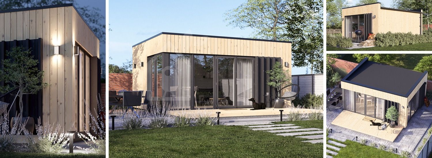 Domek ogrodowy drewniany PREMIUM S (34 mm + elewacja, z izolacją), 5x4 m, 18 m² visualization 1