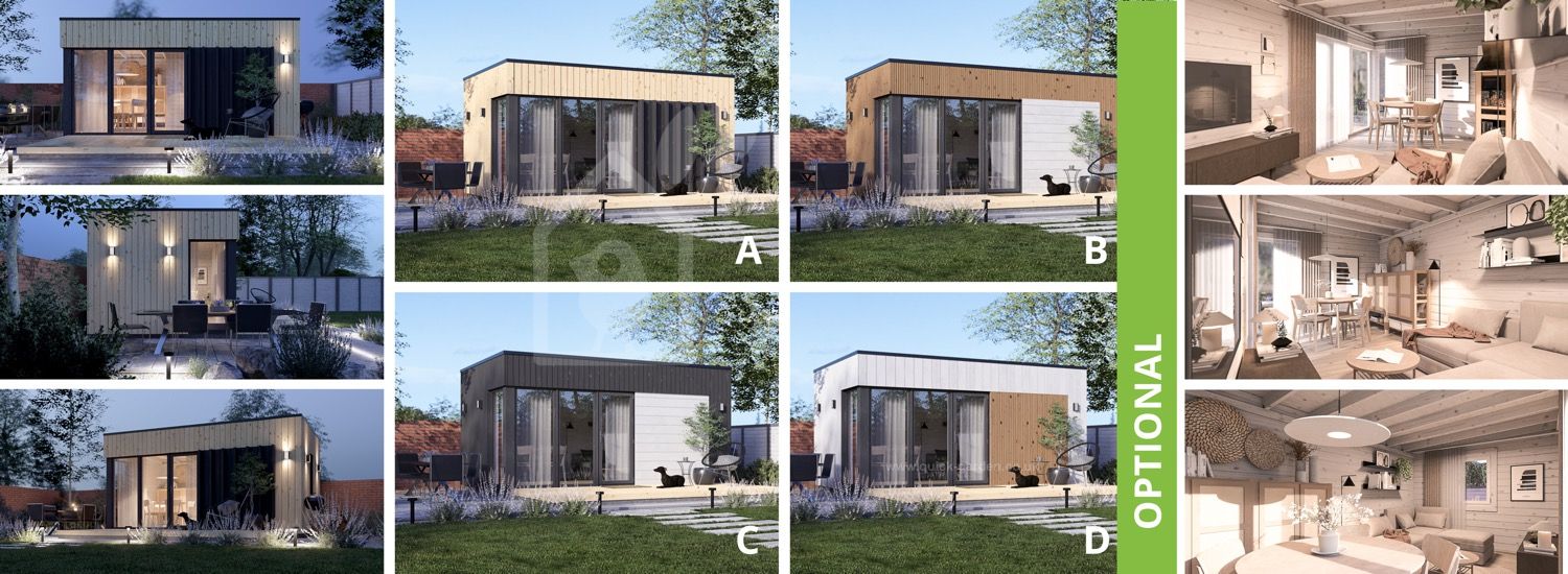 Domek ogrodowy drewniany PREMIUM (34 mm + elewacja), 5x3 m, 13 m² visualization 1