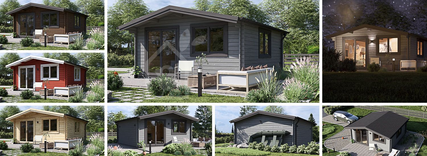 Domek ogrodowy drewniany WISSOUS (34 mm), 5x5 m, 25 m² visualization 1