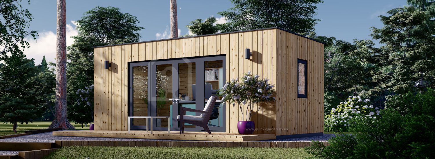 Domek ogrodowy drewniany PREMIUM (44 mm + elewacja, z izolacją PLUS), 6x3 m, 18 m² visualization 1