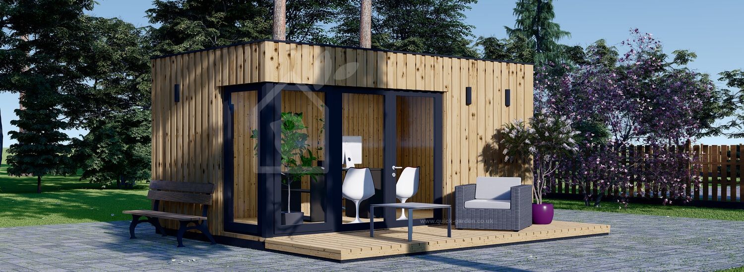 Domek ogrodowy drewniany PREMIUM (paneli SIP), 5x3 m, 15 m² visualization 1