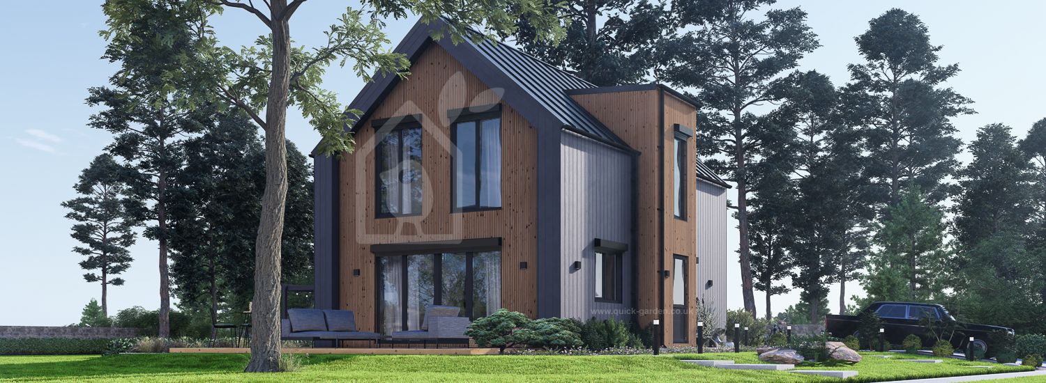 Dom drewniany całoroczny - mieszkalny ASTRID PV (z izolacją, WT2021), 92 m² visualization 1