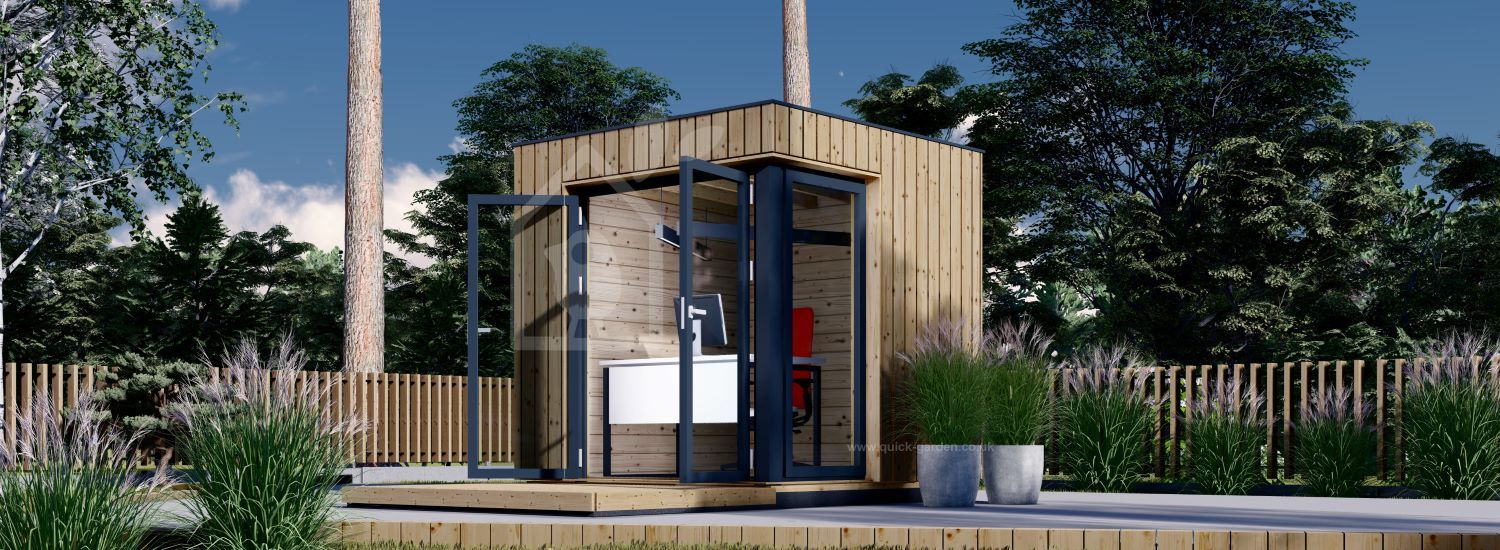 Domek ogrodowy drewniany PREMIUM (34 mm + elewacja, z izolacją), 2x2 m, 4 m² visualization 1