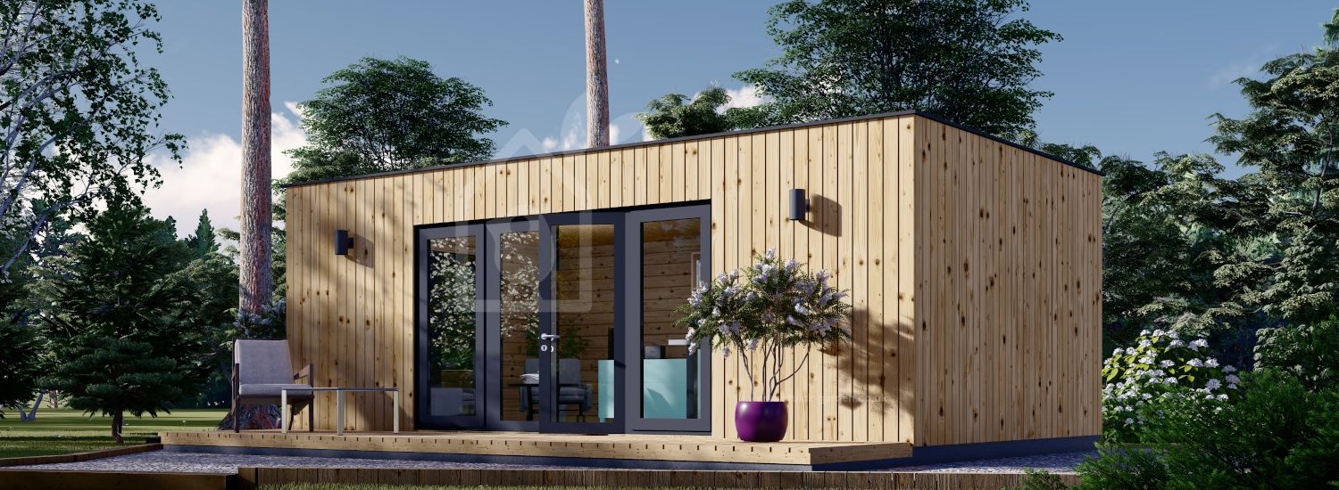 Domek ogrodowy drewniany PREMIUM (44 mm + elewacja, z izolacją PLUS), 7x4 m, 28 m² visualization 1