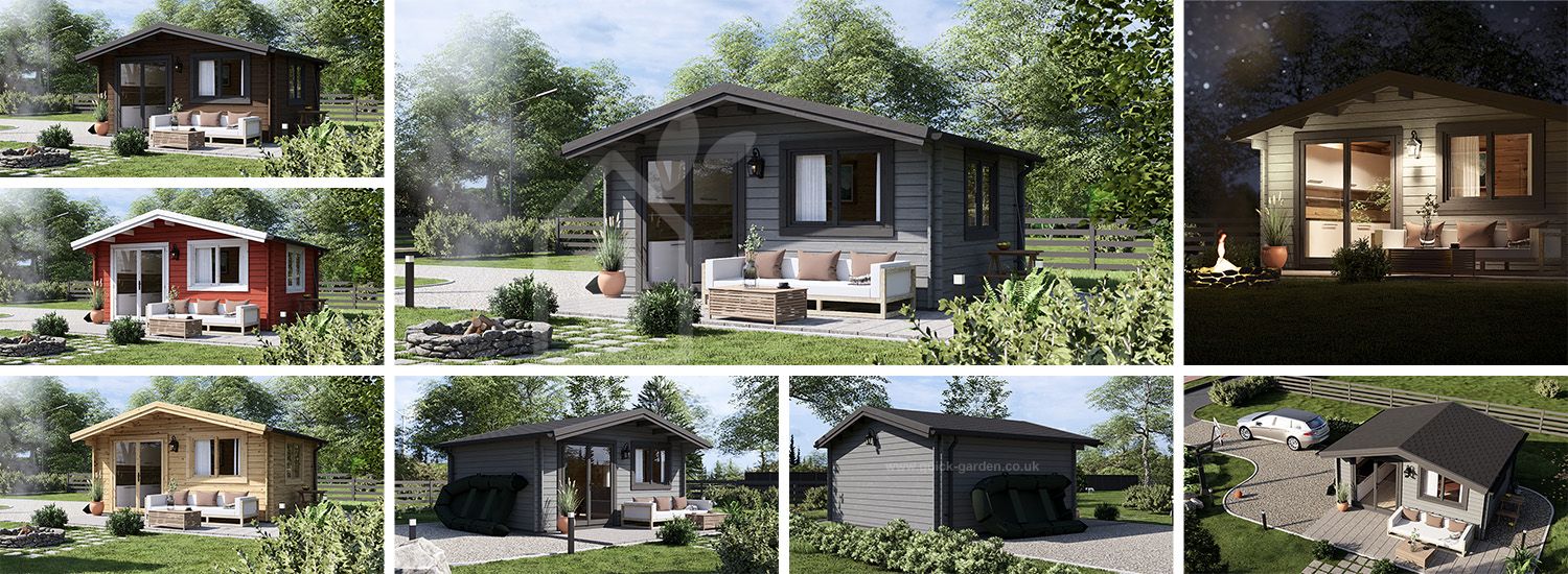 Domek ogrodowy drewniany WISSOUS (34 mm), 5x4 m, 20 m² visualization 1