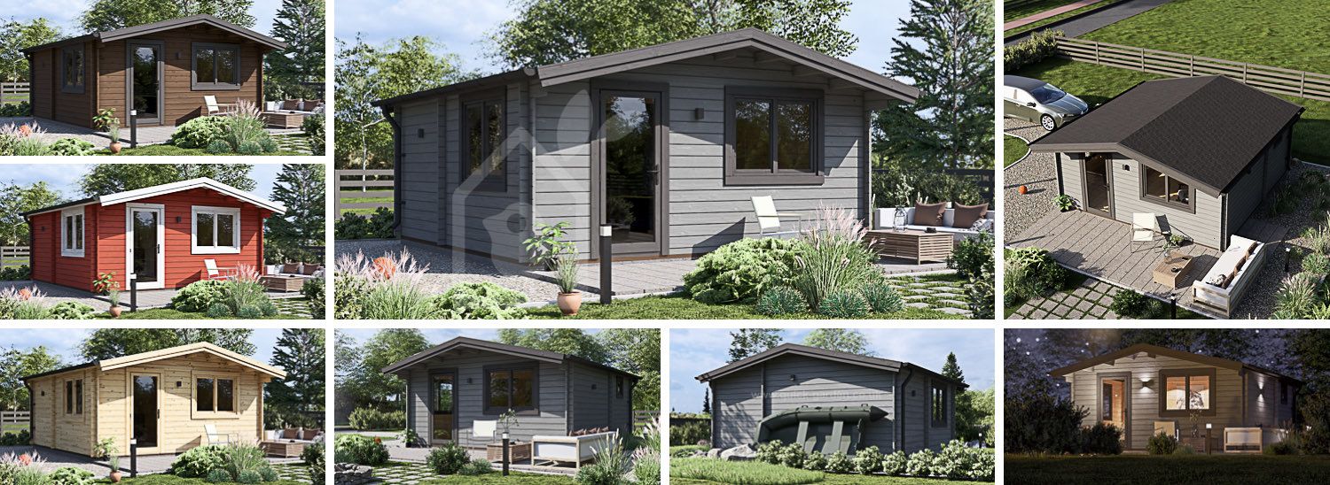 Domek ogrodowy drewniany NINA (34 mm), 5x5 m, 25 m² visualization 1