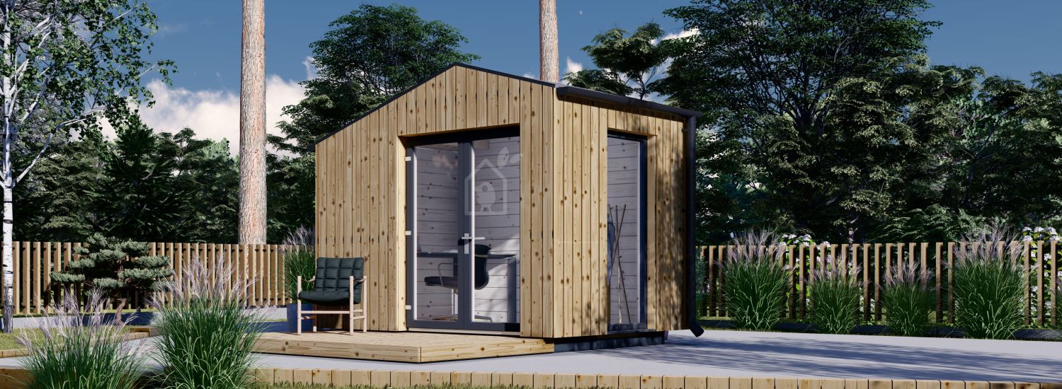 Domek ogrodowy drewniany TONIA (34 mm + elewacja), 3x2 m, 6 m² visualization 1