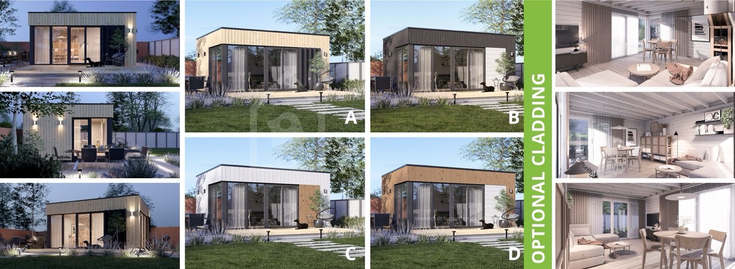 Domek ogrodowy drewniany PREMIUM (34 mm + elewacja), 5x4 m, 18 m² visualization 1