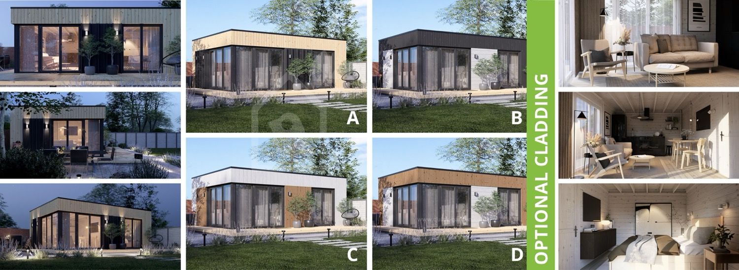 Domek ogrodowy drewniany PREMIUM (34 mm + elewacja), 6,5x4,5 m, 26 m² visualization 1