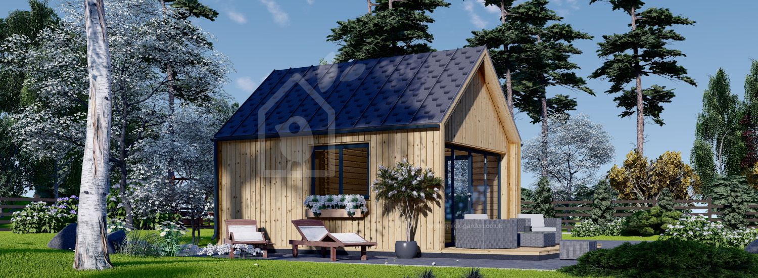 Domek letniskowy całoroczny SALLY (44 mm + elewacja, z izolacją), 20 m² visualization 1