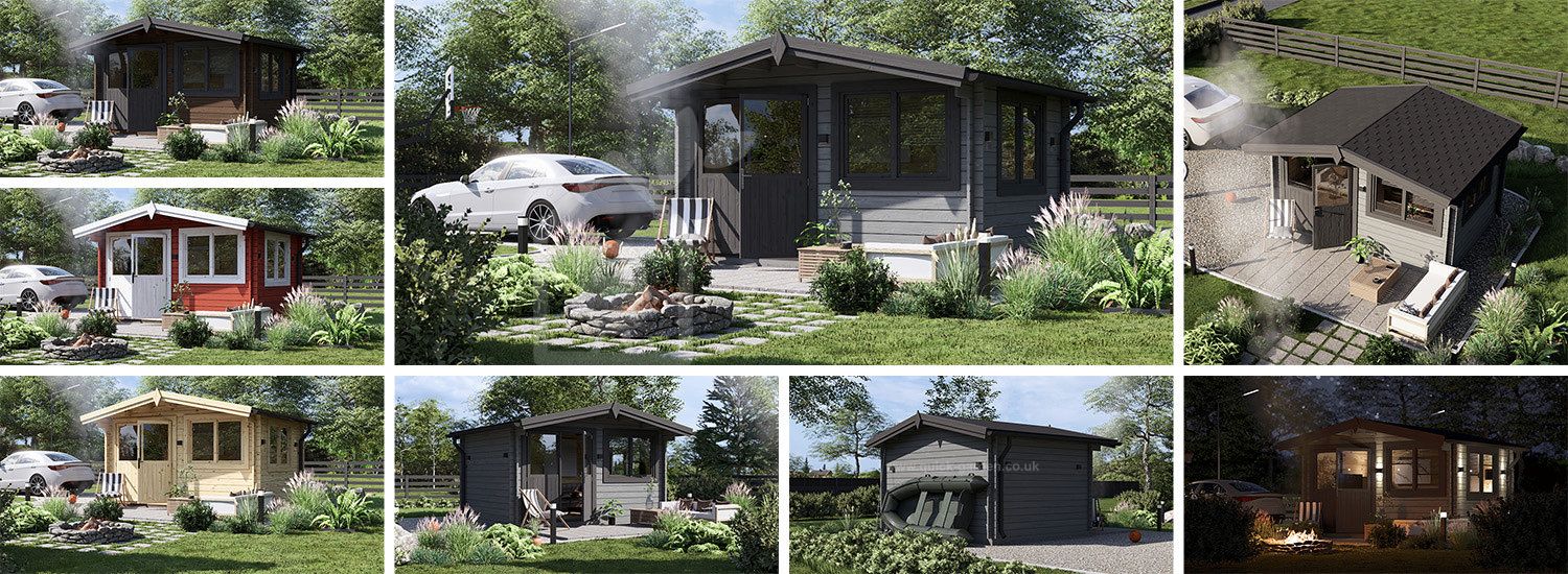 Domek ogrodowy drewniany LILLE (44 mm), 4x3 m, 12 m² visualization 1