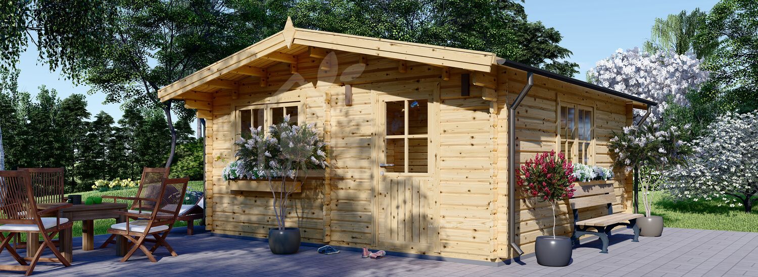 Domek ogrodowy drewniany DREUX (44 mm), 5x5 m, 25 m² visualization 1