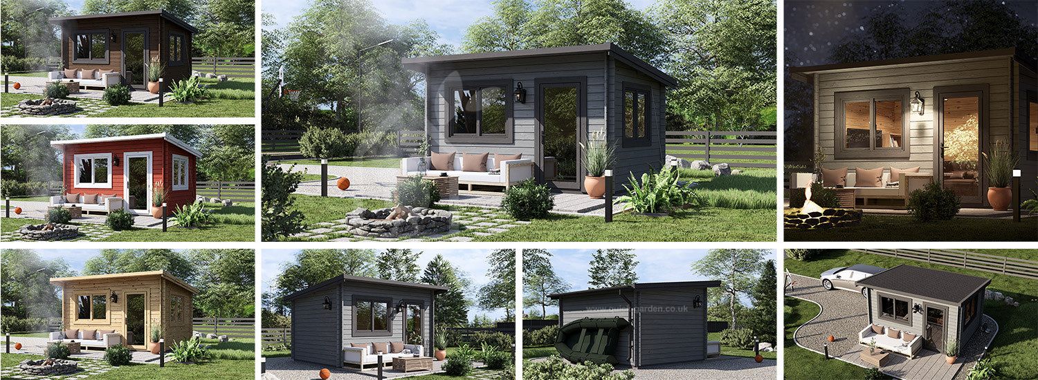 Domek ogrodowy drewniany DREUX F (34 mm), 4x3 m, 12 m² visualization 1