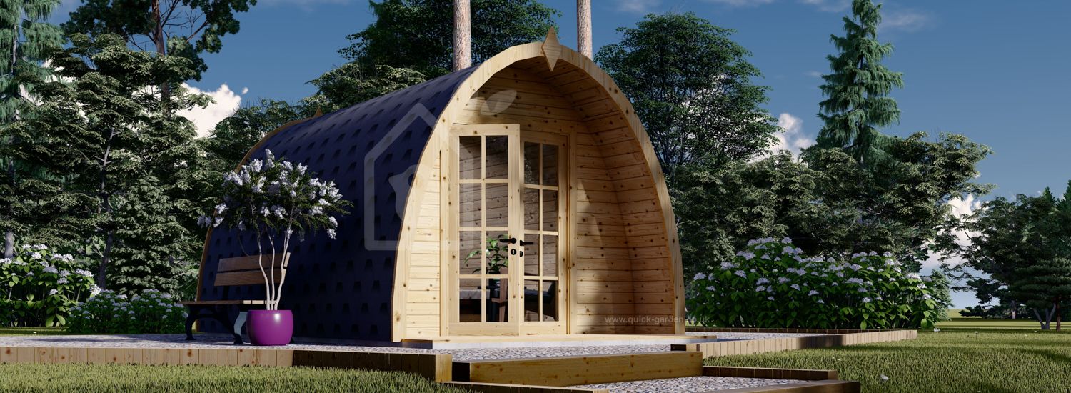Domek ogrodowy drewniany BRETA (44 mm), 3x5 m, 15 m² visualization 1