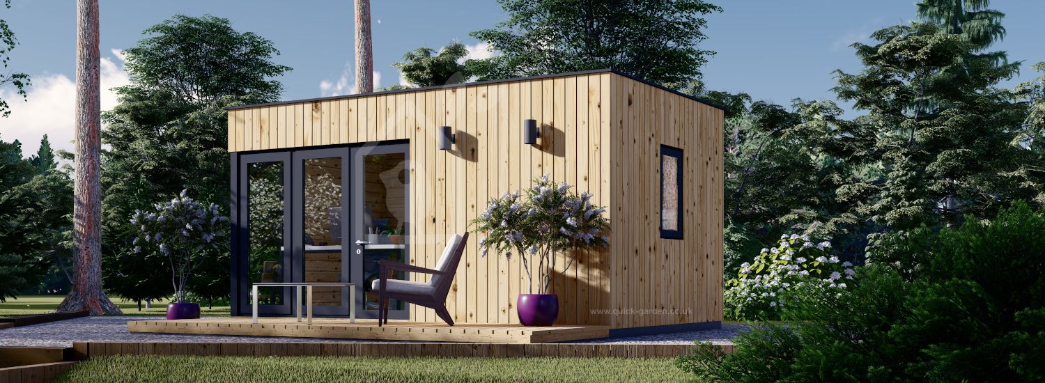 Domek ogrodowy drewniany PREMIUM (44 mm + elewacja, z izolacją PLUS), 5x3 m, 15 m² visualization 1